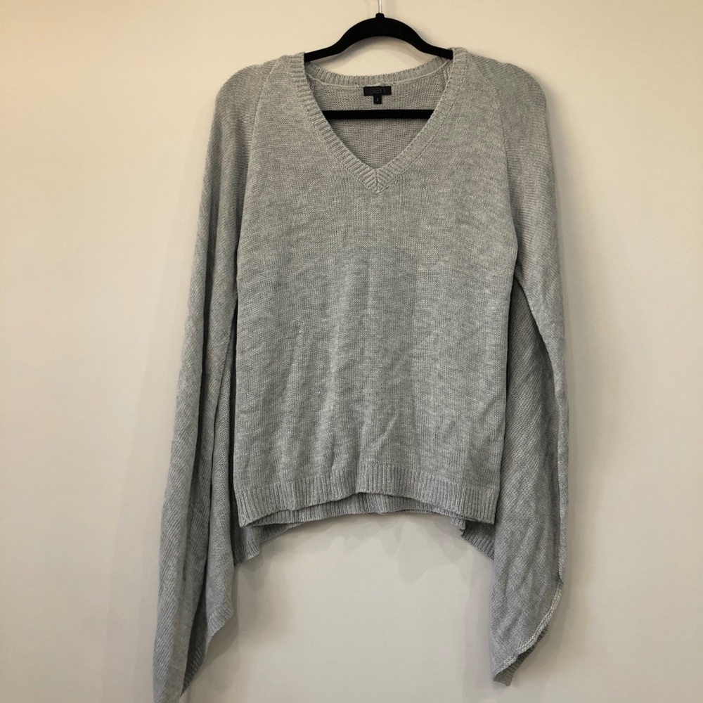 SEN cashmere blend grey cape sweater
